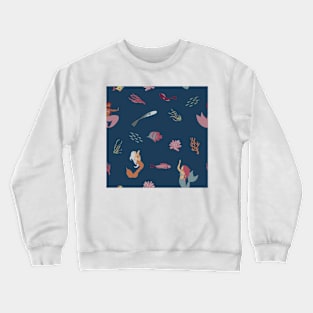 Mermaids on Navy Crewneck Sweatshirt